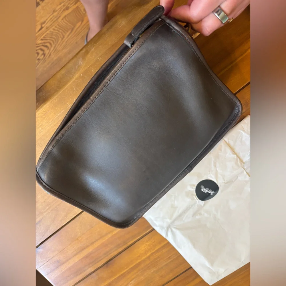 Vintage Grey Leather Coach Bag *no hangtag - Picture 12 of 13